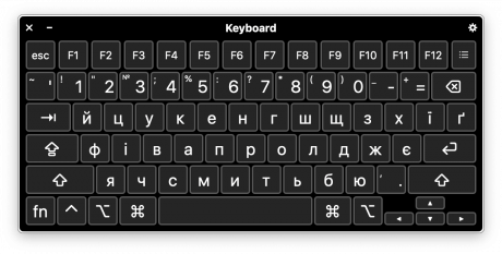 Ukrainian typography keyboard layout