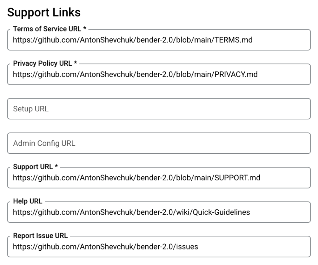 Supports Links